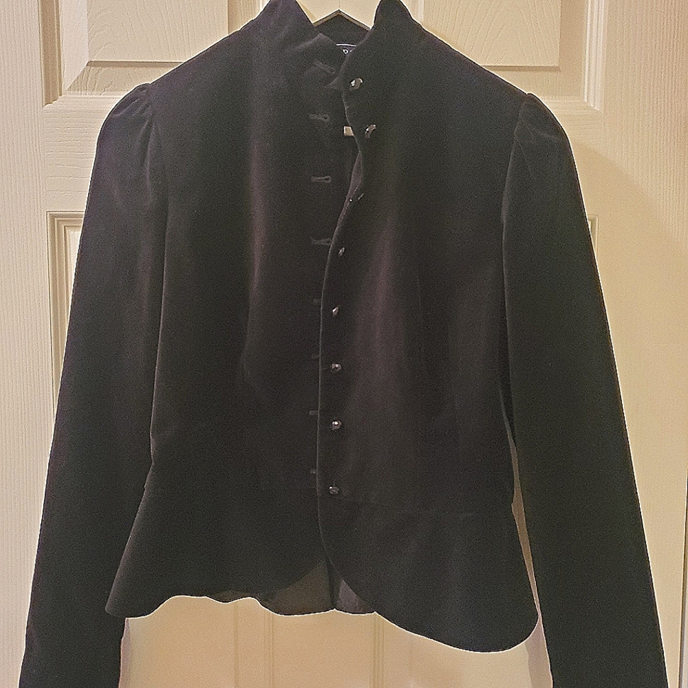 Black velvet blazer